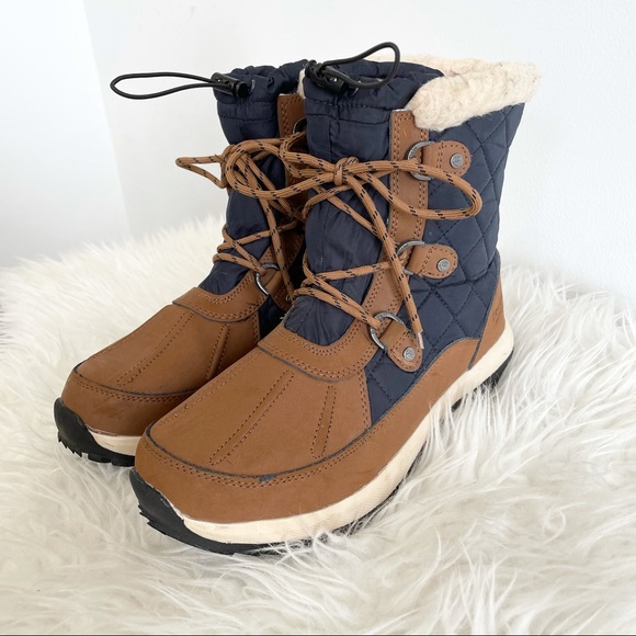 BearPaw Shoes Bear Paw Waterproof Leather Boots Lace Up Winter